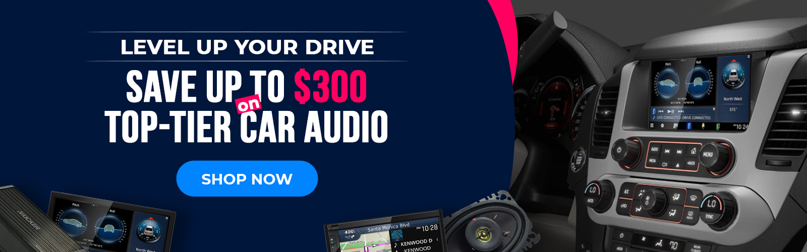 Save up to $300 on Kicker, Kenwood, and Pioneer!